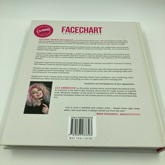Facechart Drawing With Makeup Liza Kondrevich Hardcover Cosmetology Book - Picture 7 of 14